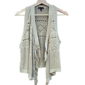 T/o boho knit vest medium